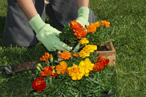 Safe handling of garden tools and materials during routine outdoor work